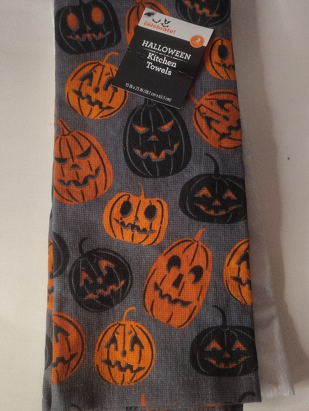 Oeko Tex Halloween Kitchen Towels 15 X 25" 2 Pack 100% cotton